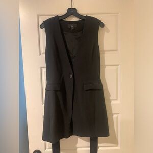 J. Crew Black Sleeveless Blazer Vest